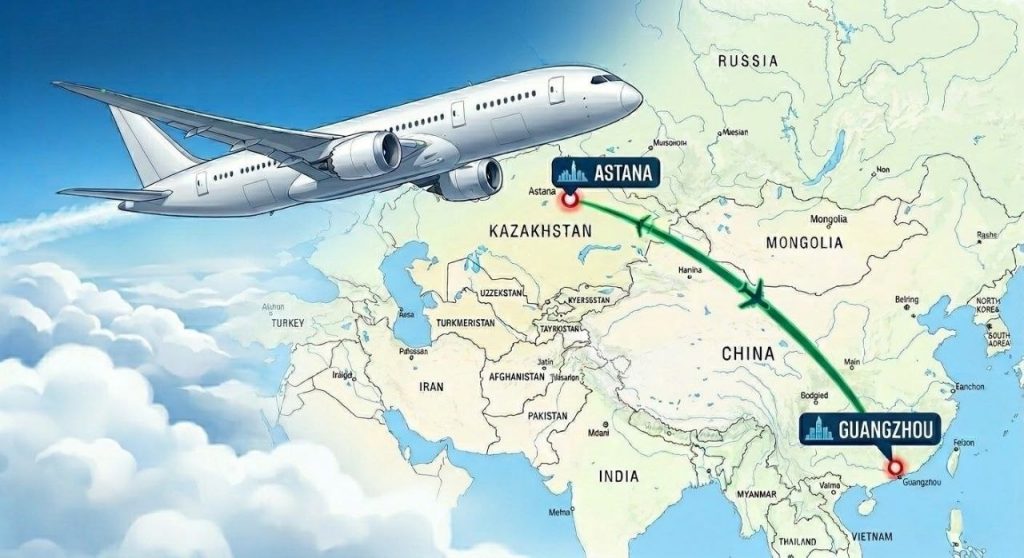 پرواز مستقیم آستانه–شانگهای در دستور کار قزاقستان و چین